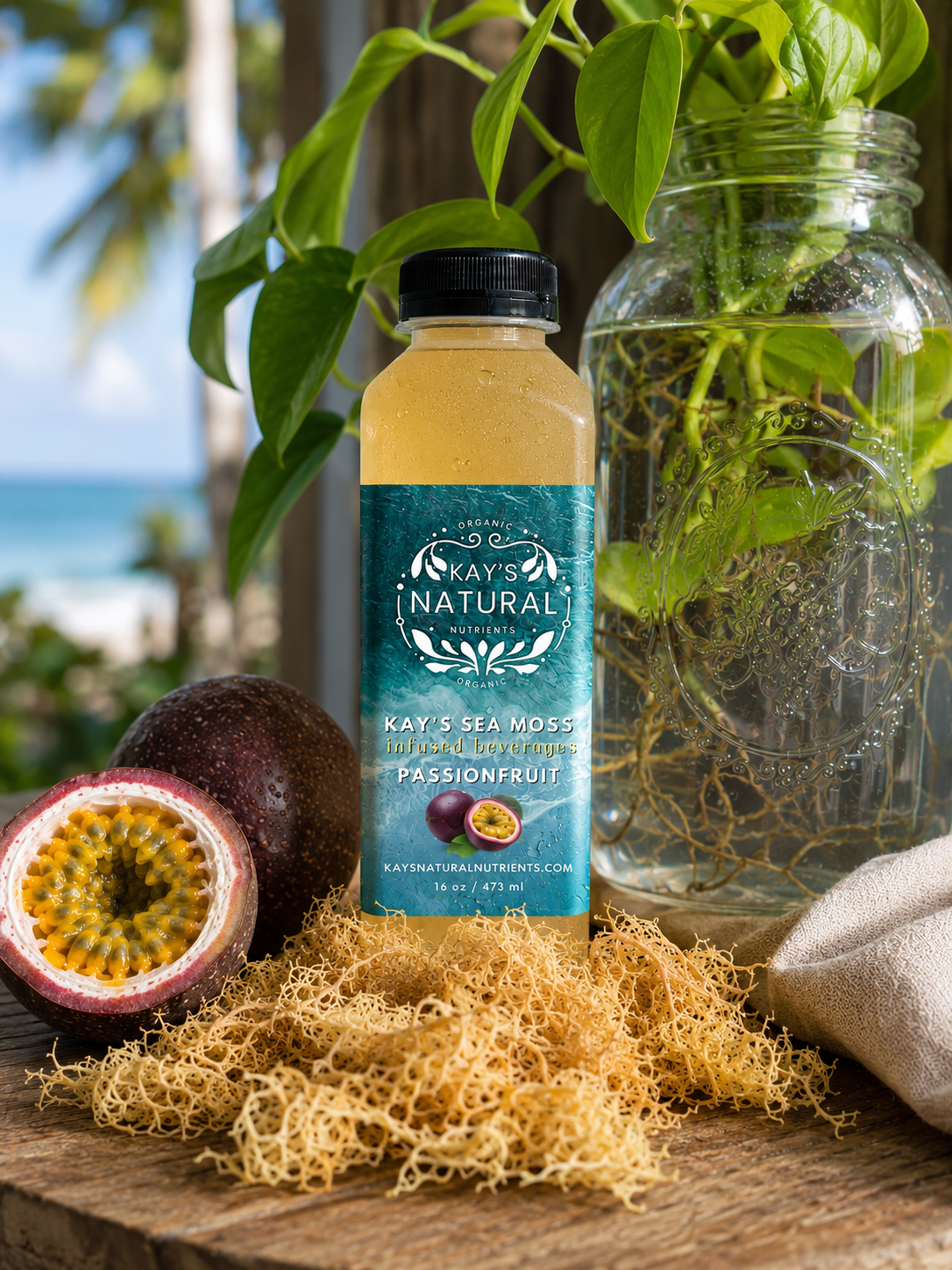 Passionfruit Seamoss Infused Electrolyte Lemonade